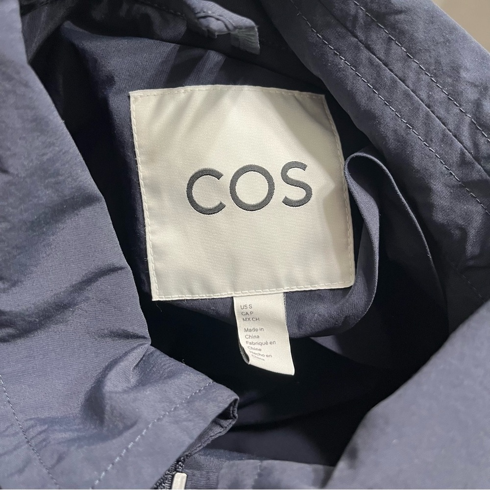 COS Relaxed-Fit Car Coat in Navy Blue Men’s Small - Picture 4 of 5
